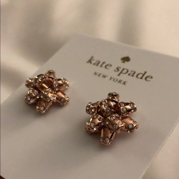 kate spade Jewelry - ✨NWT Kate Spade rose gold 🎀 earrings